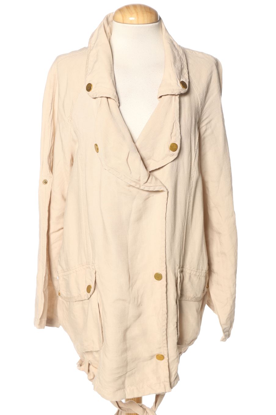 Blouson Stradivarius de la taille L, de couleur beige