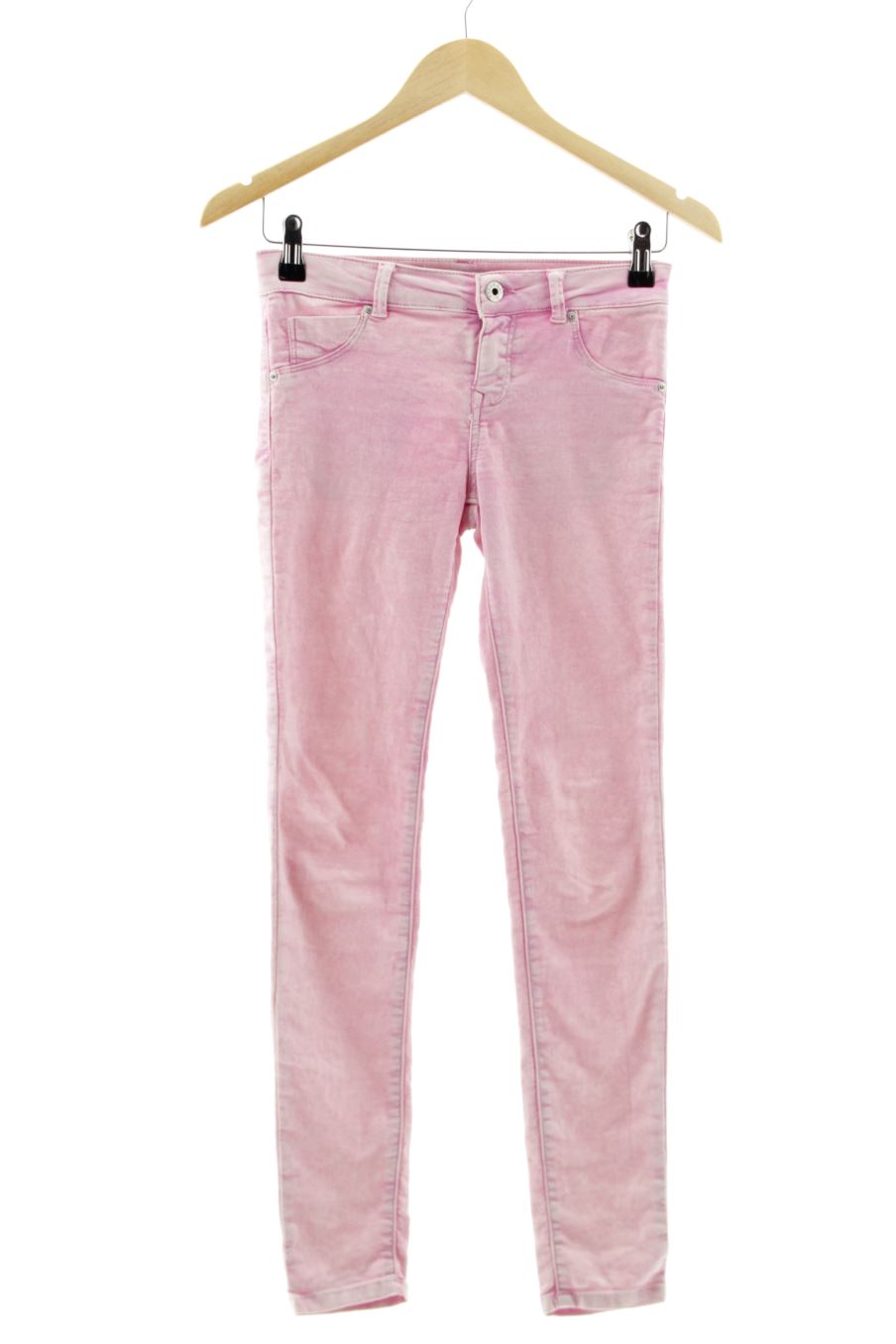 Jeans Bershka de la taille 34, de couleur rose de denim
