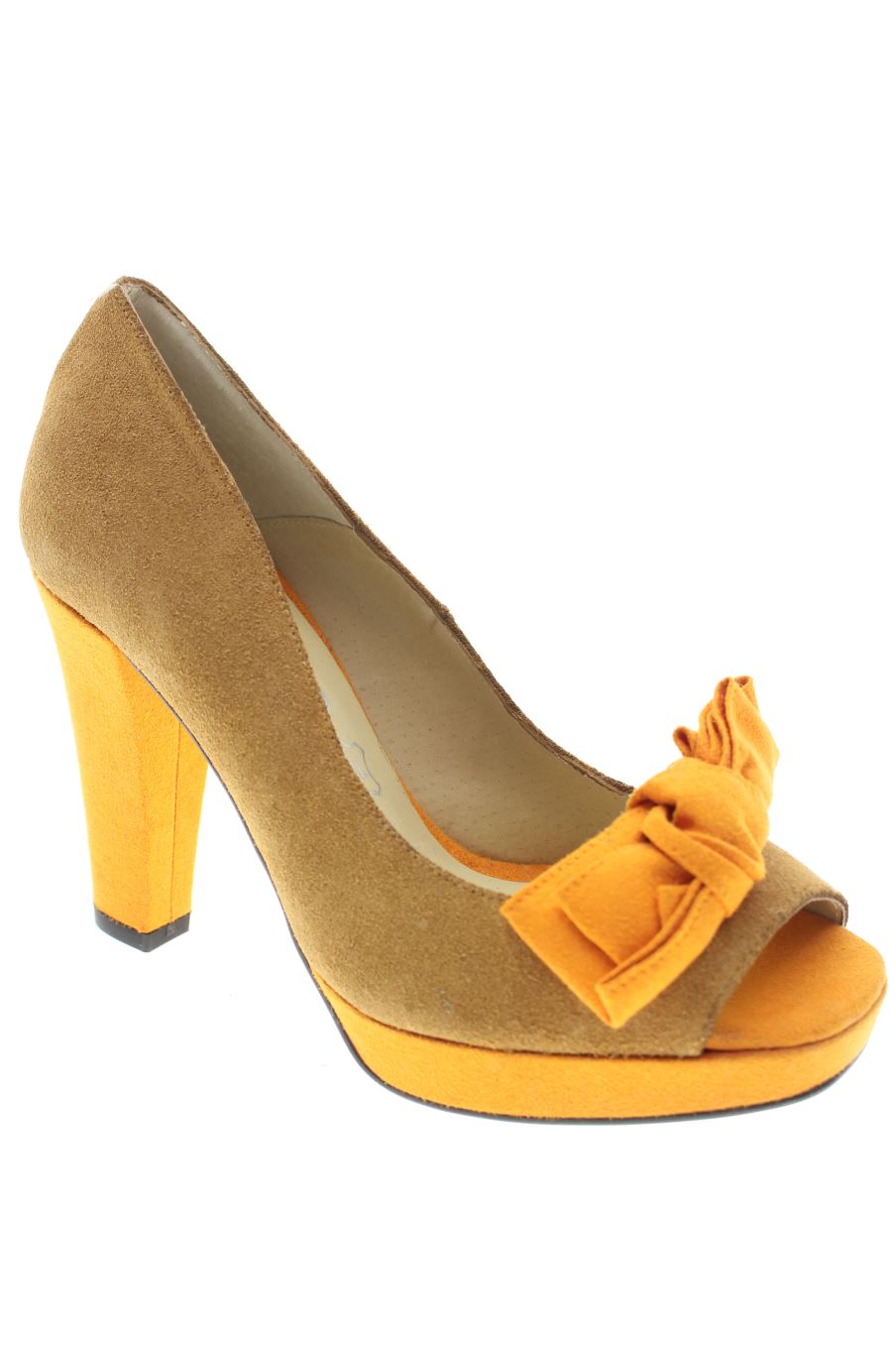 Zapatos de tacon de Mimao de la talla 35, de color naranja de