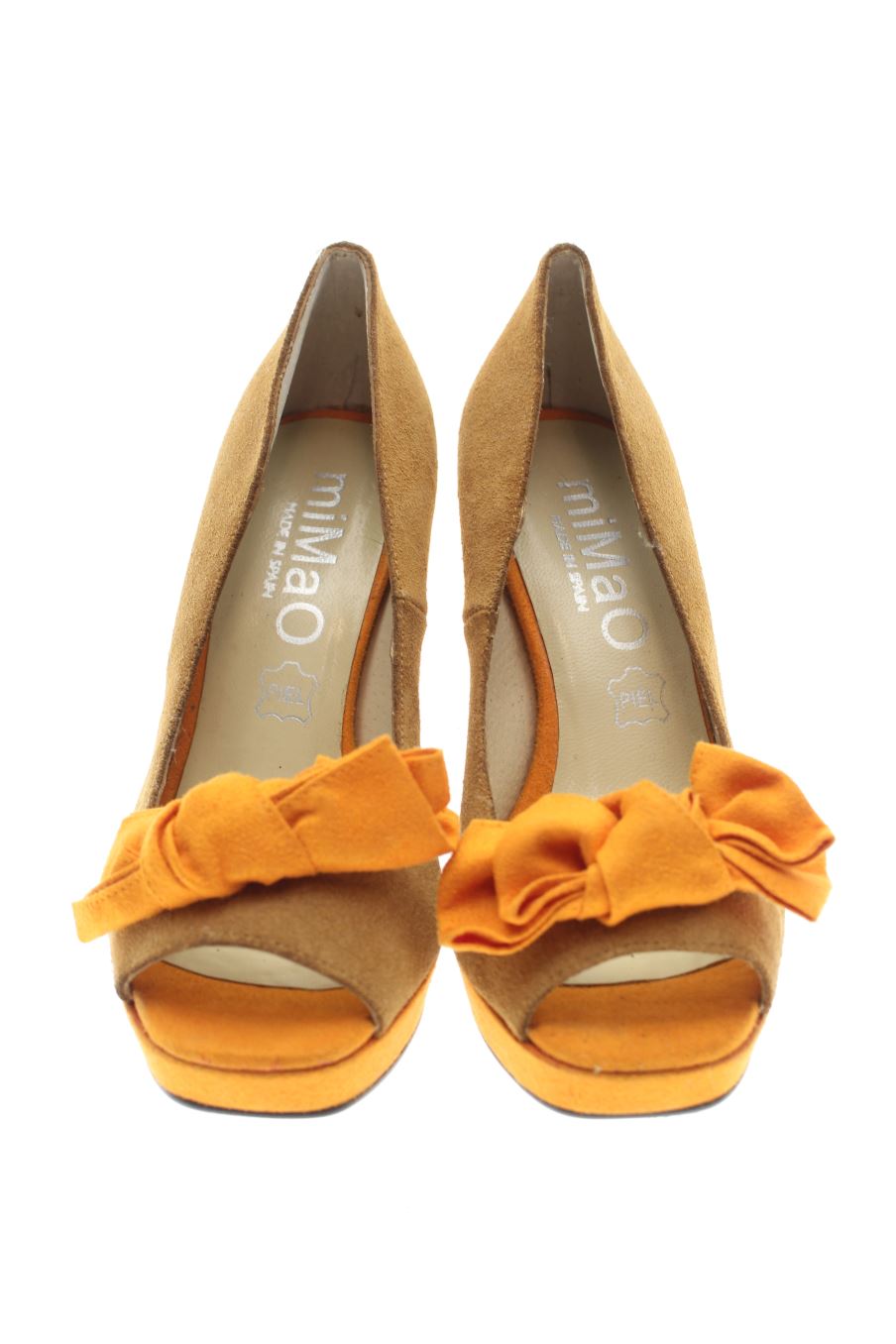 Zapatos de tacon de Mimao de la talla 35, de color naranja de