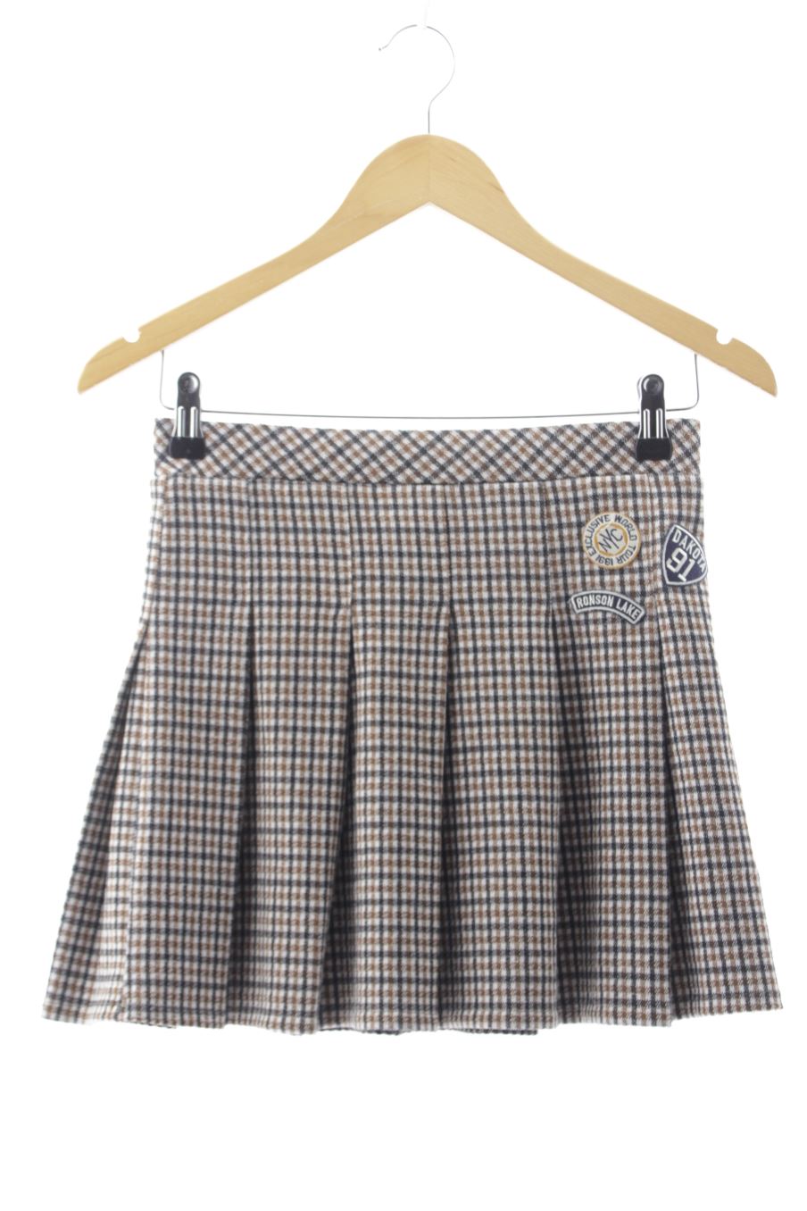 Falda de Pull & Bear de la talla M, de color cuadros