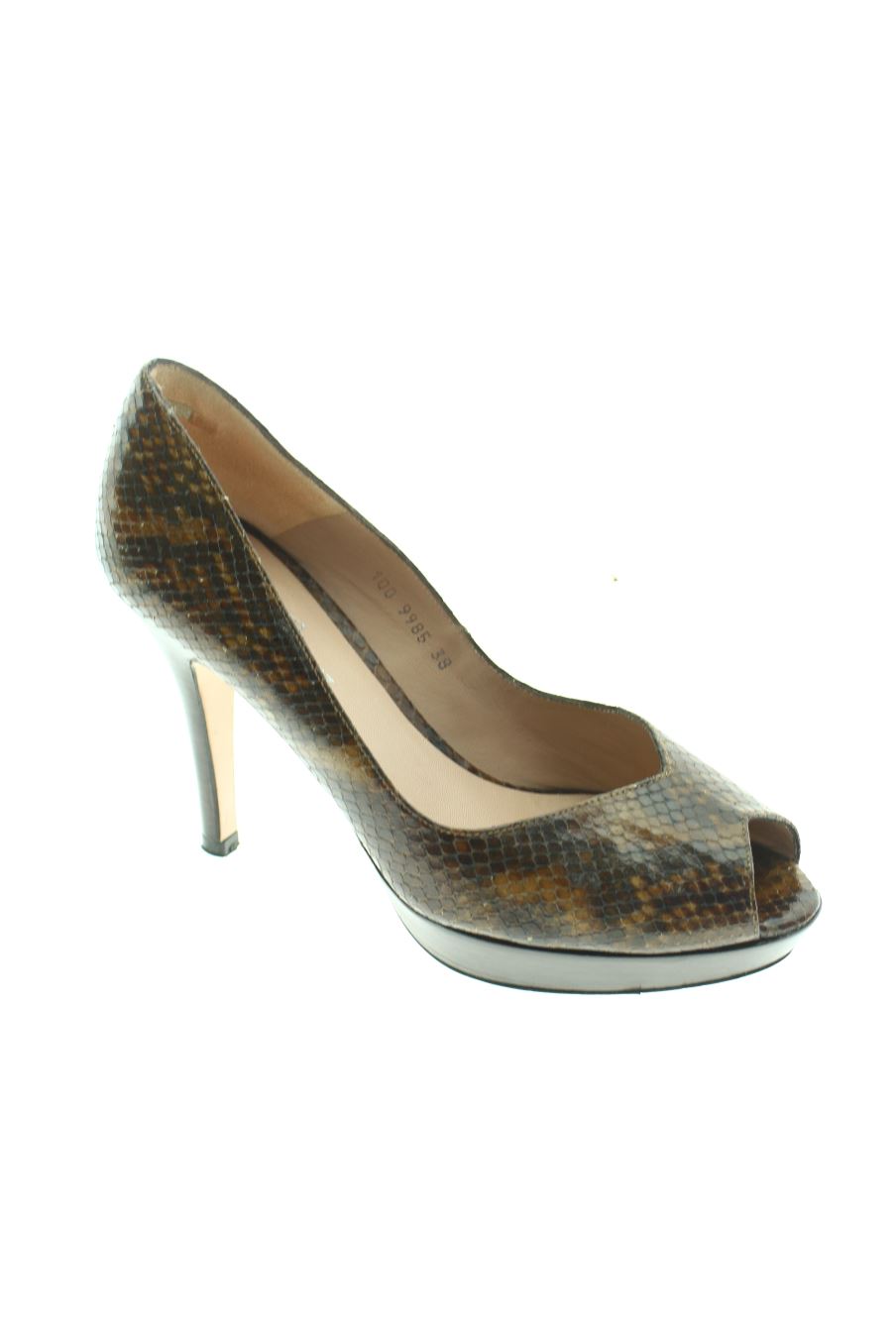 Zapatos de tacon de Gloria Ortiz de la talla 38, de color marrón de