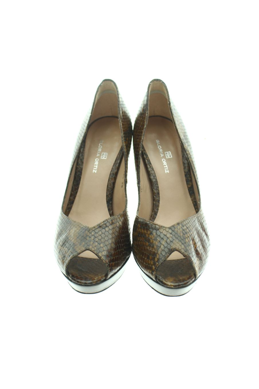 Zapatos de tacon de Gloria Ortiz de la talla 38, de color marrón de