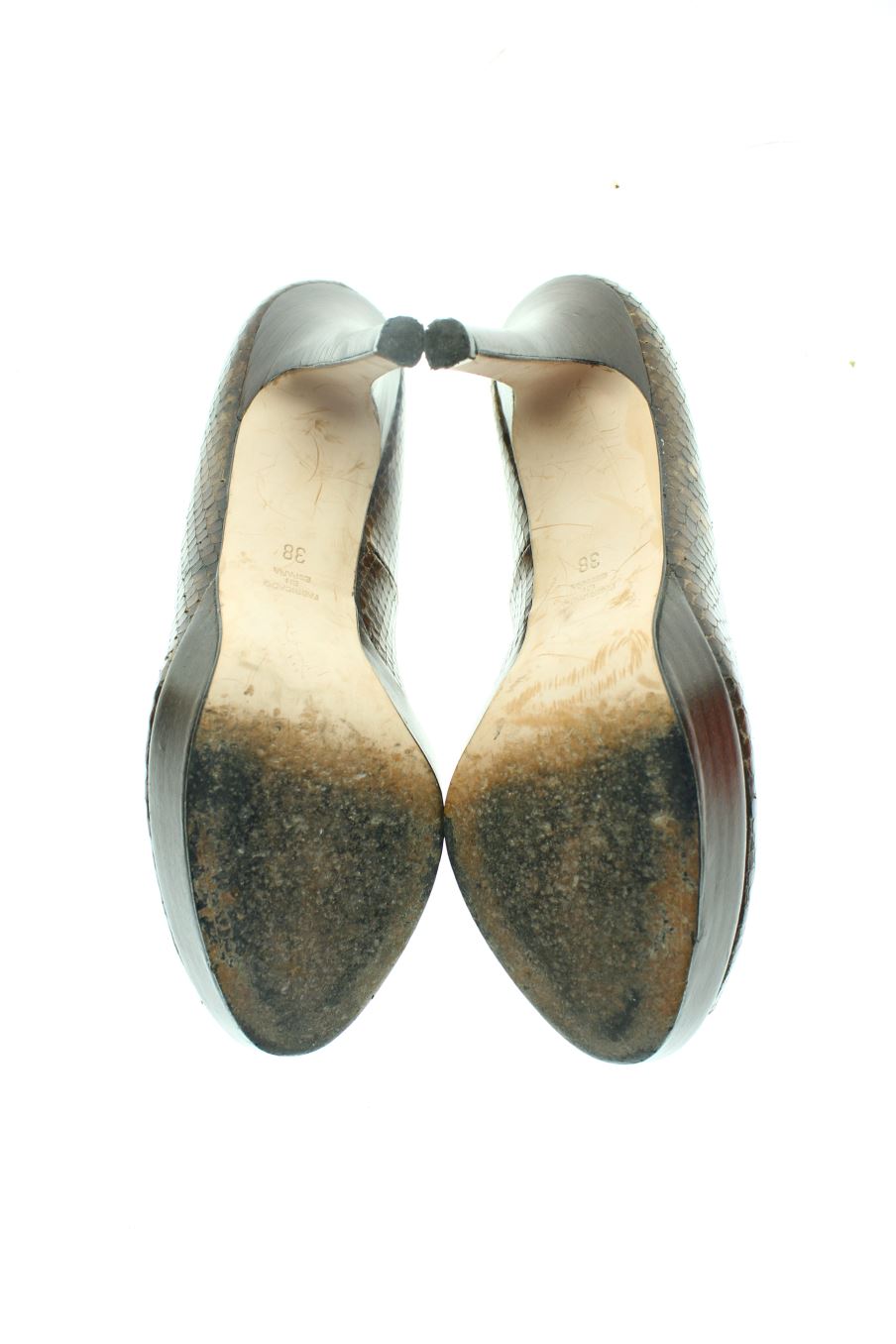 Zapatos de tacon de Gloria Ortiz de la talla 38, de color marrón de
