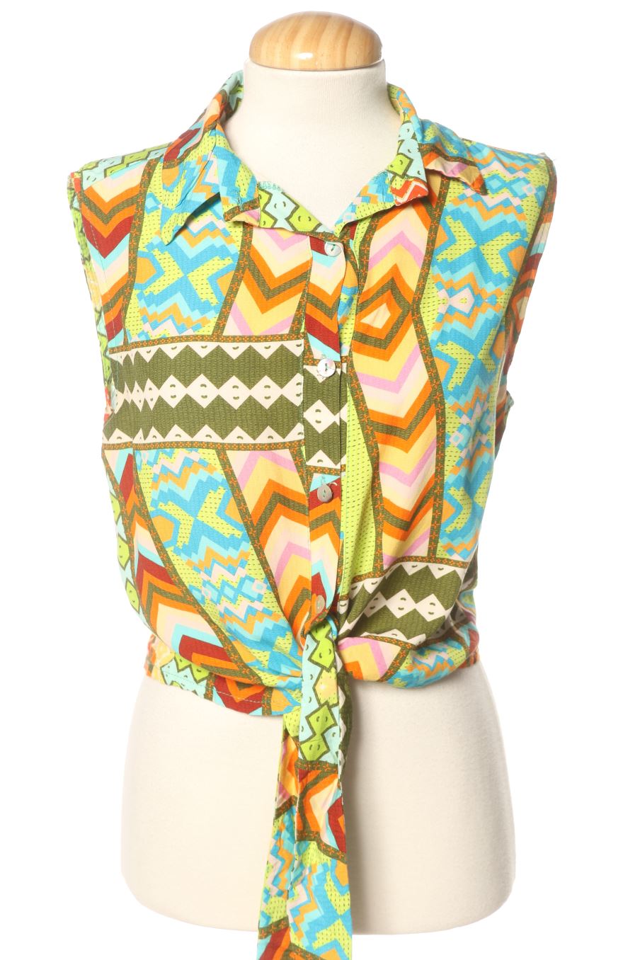 Camisa sin mangas de South Land de la talla M, de color estampado
