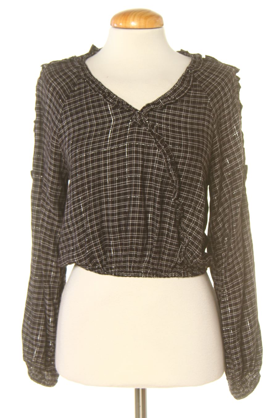Blusa de manga larga de PERCENTIL de la talla S, de color cuadros