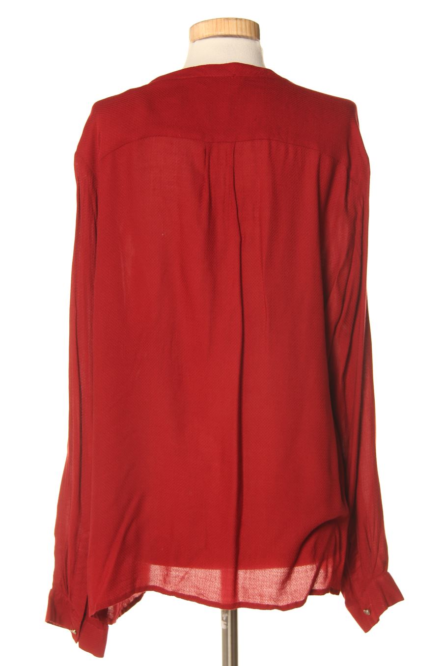 Blouse à manches longues OCTOBER de la taille XL, de couleur bordeaux