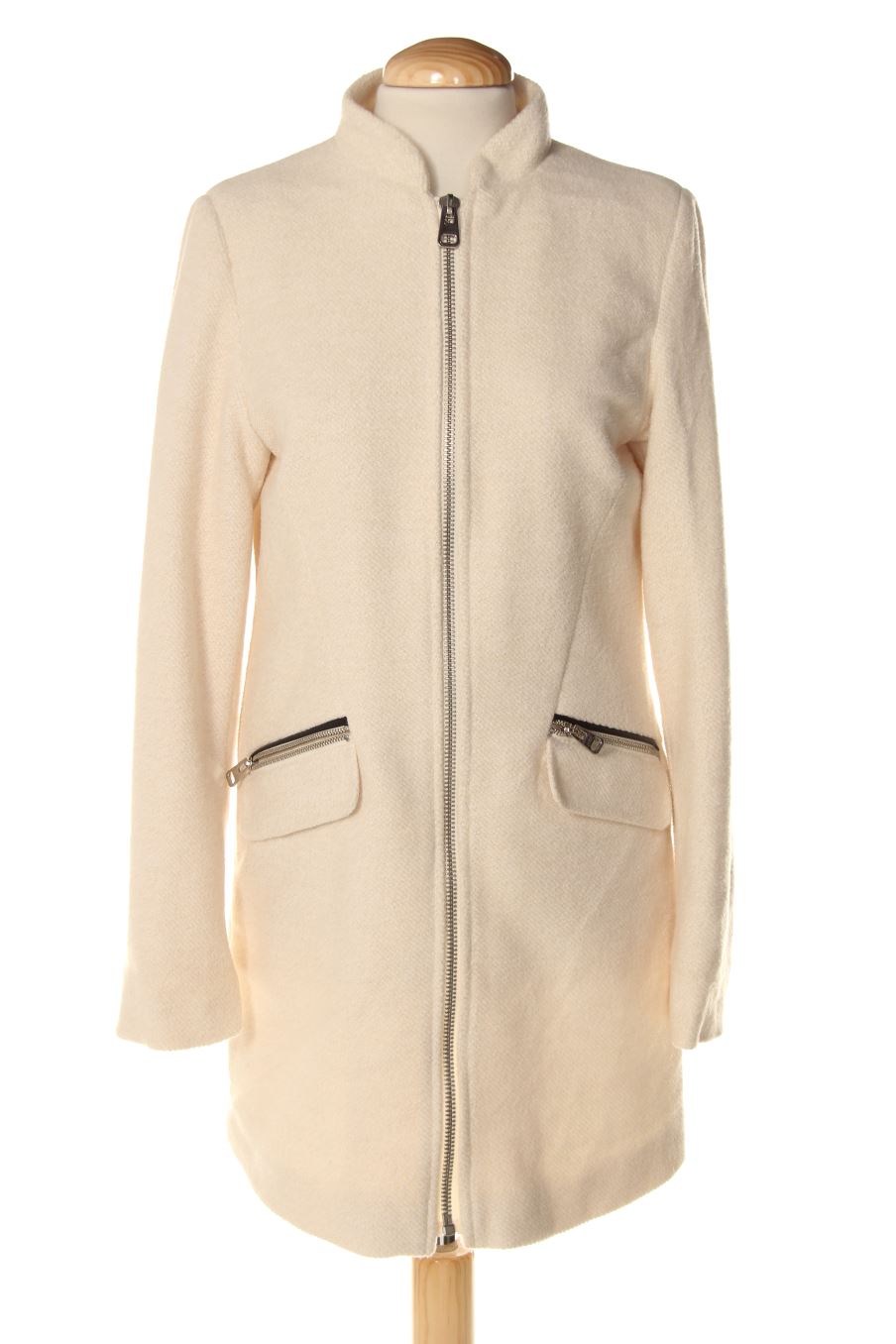 Abrigos de Stradivarius de la talla S, de color beige