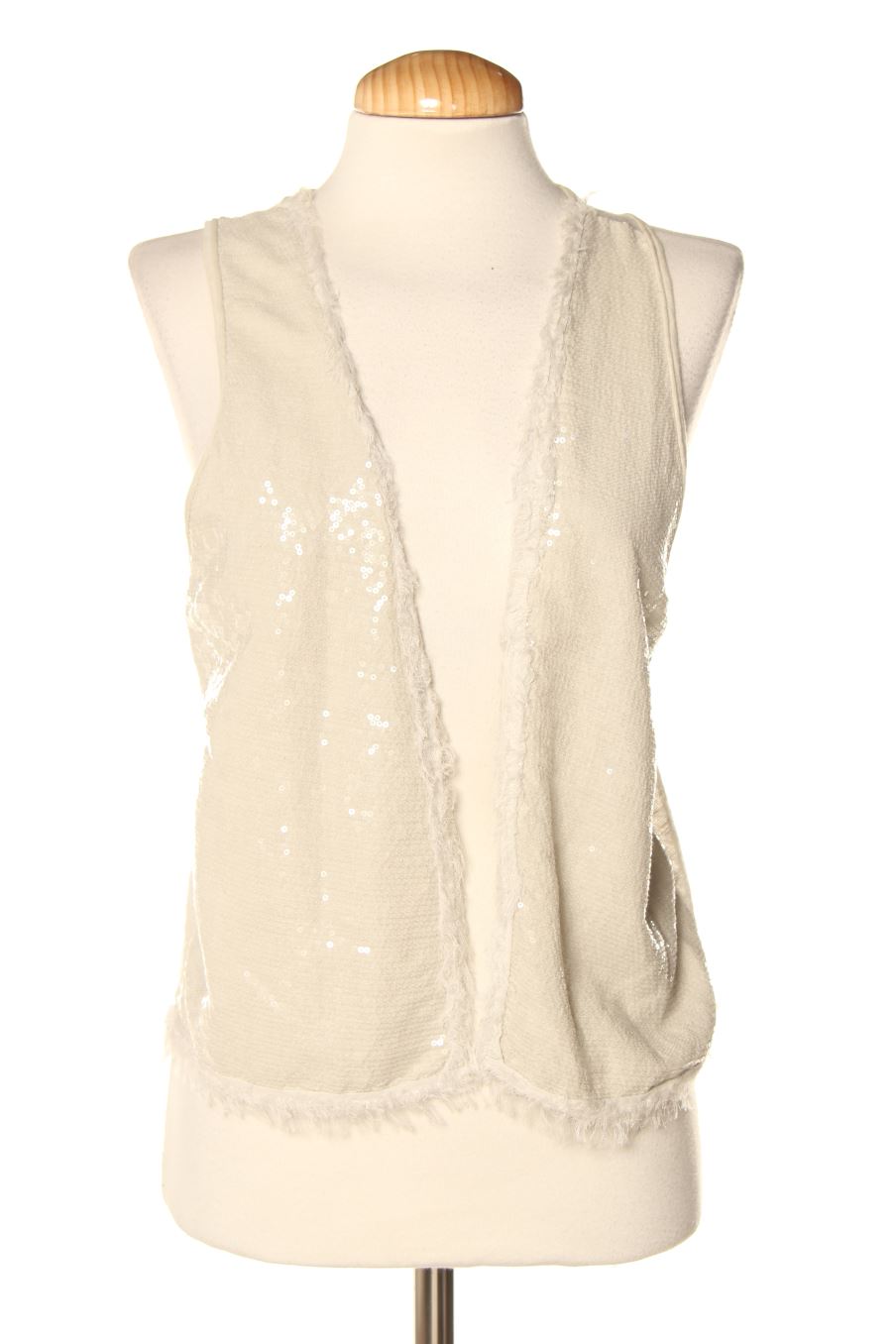 Chaleco de tela de Renatta&go de la talla S, de color beige