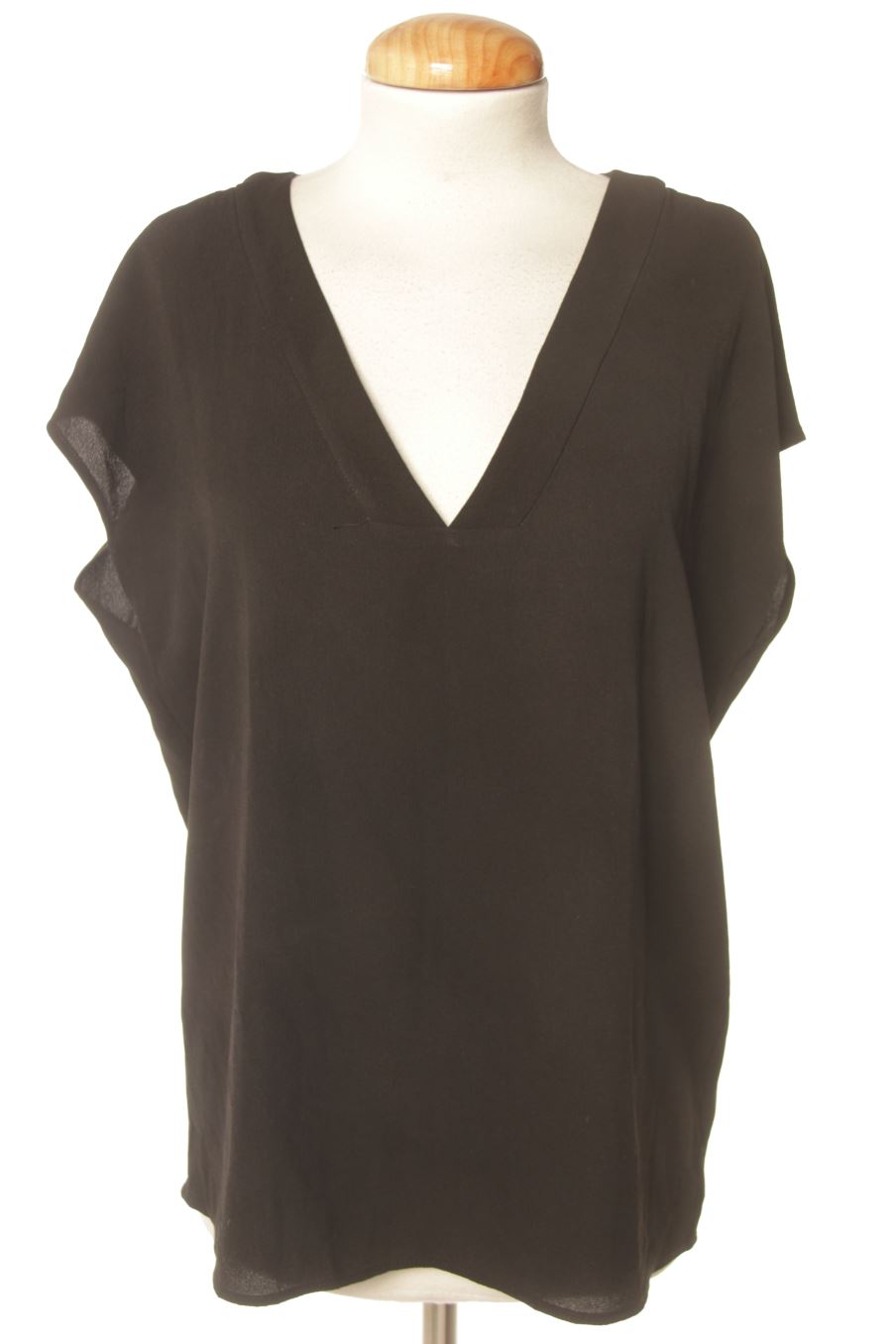 Kurzärmelige Bluse von Mango Größe S, Farbe Schwarz, für