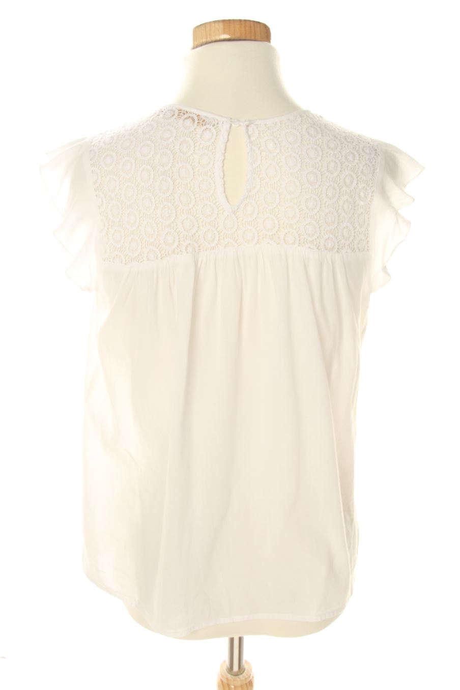 Blusa de manga corta de Zara de la talla XS, de color blanco
