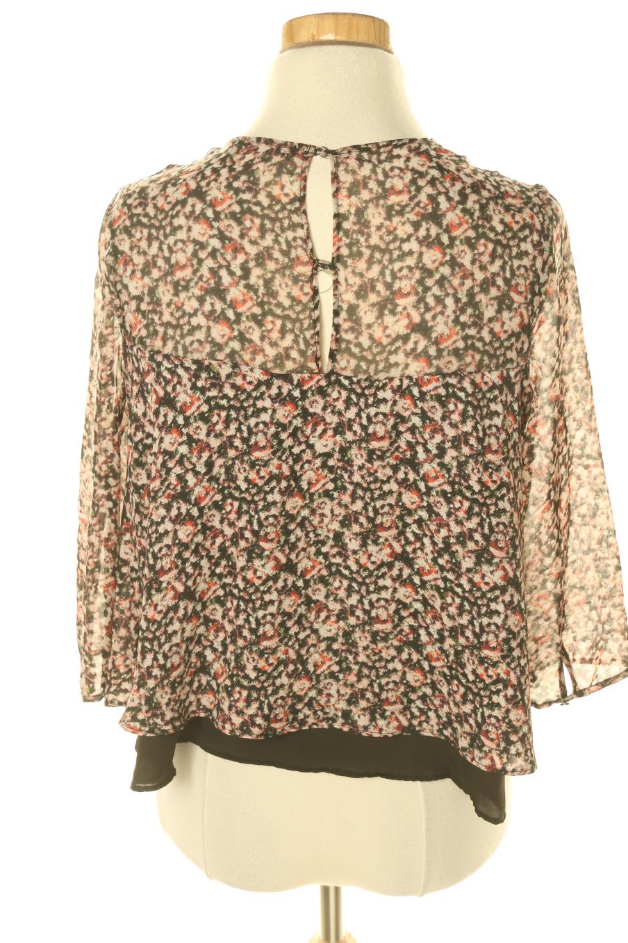Blouse à manches longues Bershka de la taille S, de couleur fleurs