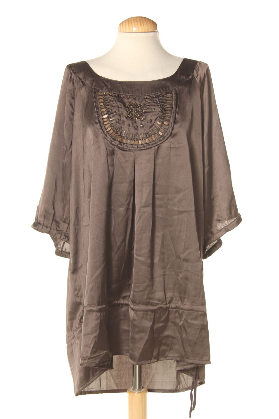 Blusa de manga corta de M&S MODE de la talla 50, de color gris
