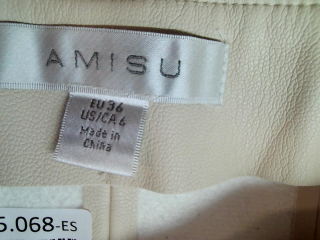 Jupe Amisu de la taille 36, de couleur beige de synthétique
