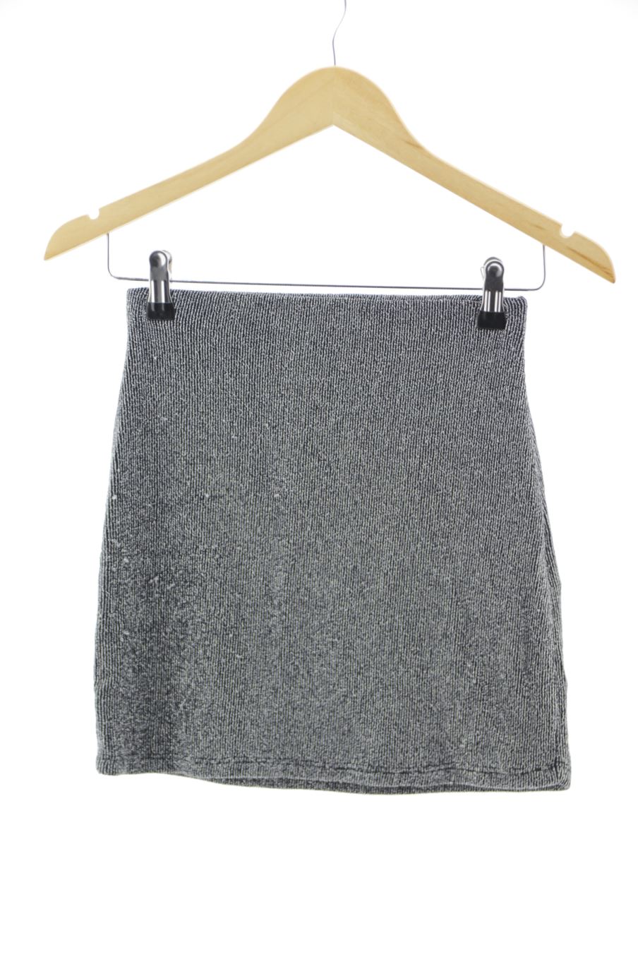 Falda de Pull & Bear de la talla S, de color plateado