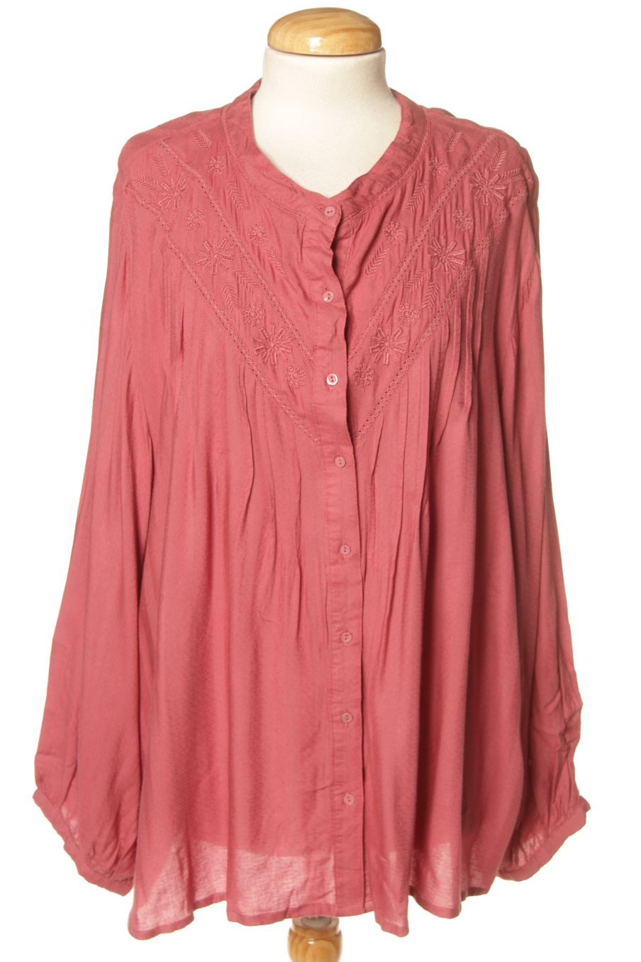 Blouse à manches longues Couchel de la taille XXL, de couleur rose