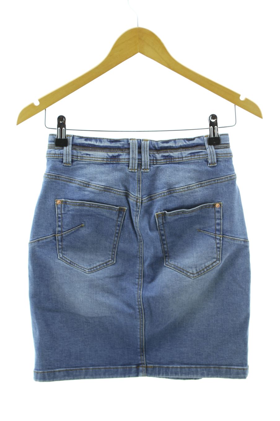 Jupe Camaieu de la taille 34, de couleur bleu de denim