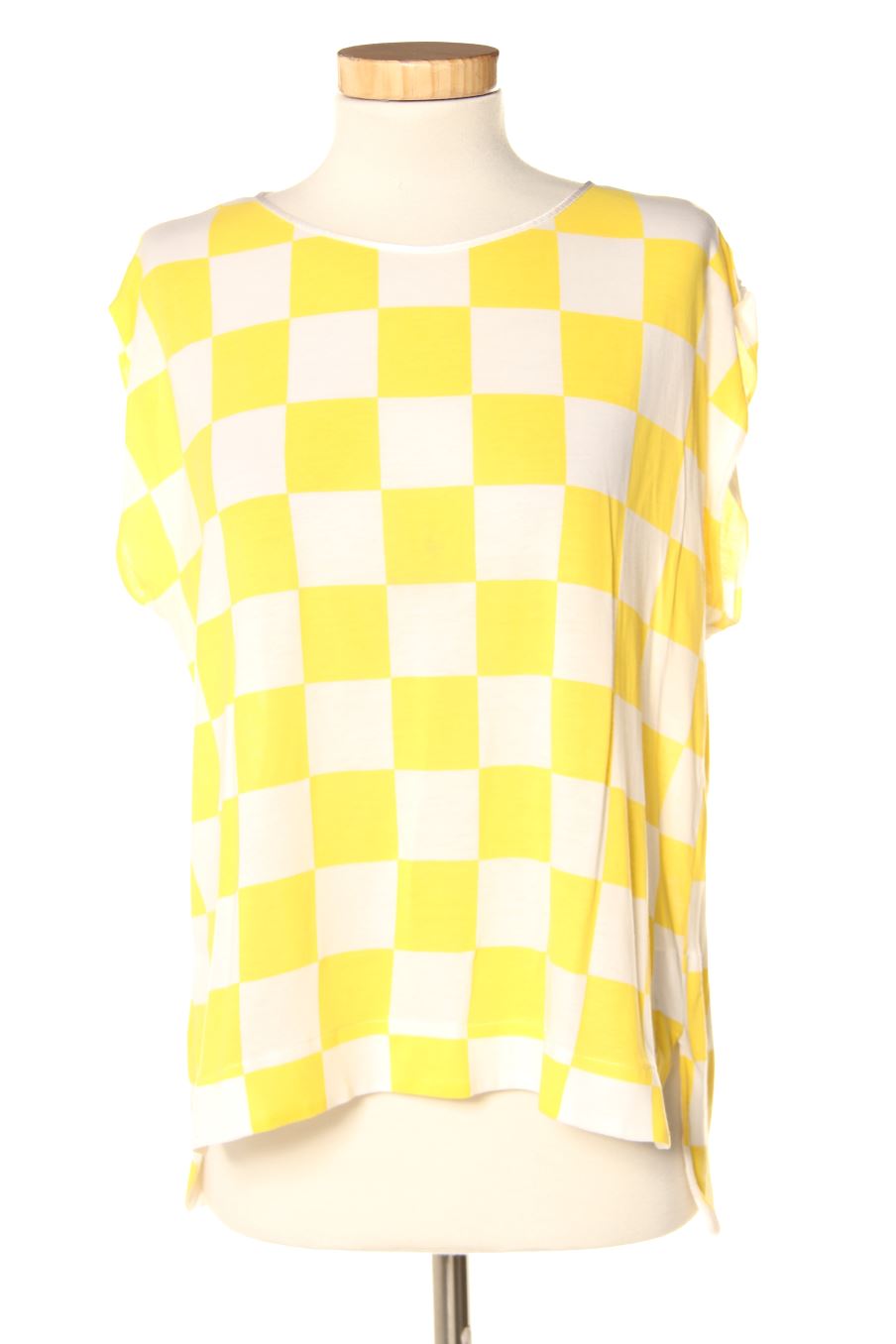 Camiseta de Zara de la talla L, de color cuadros