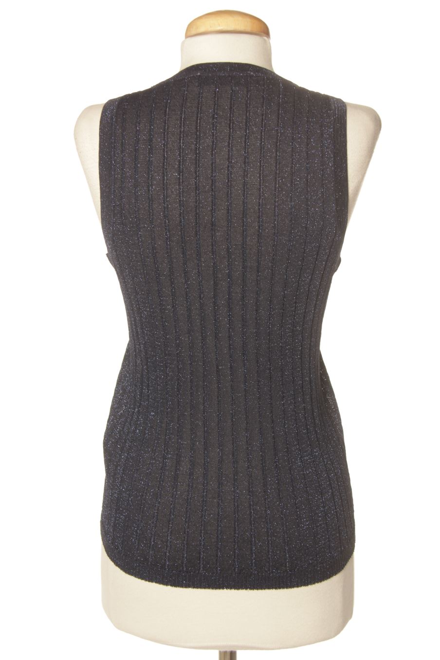 Top de Zara de la talla L, de color azul marino