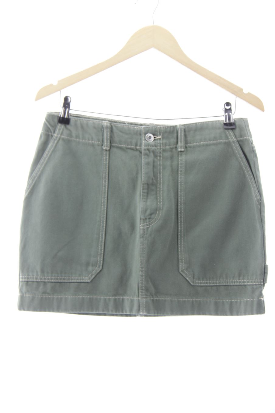 Falda de Mango de la talla S, de color verde de ropa vaquera