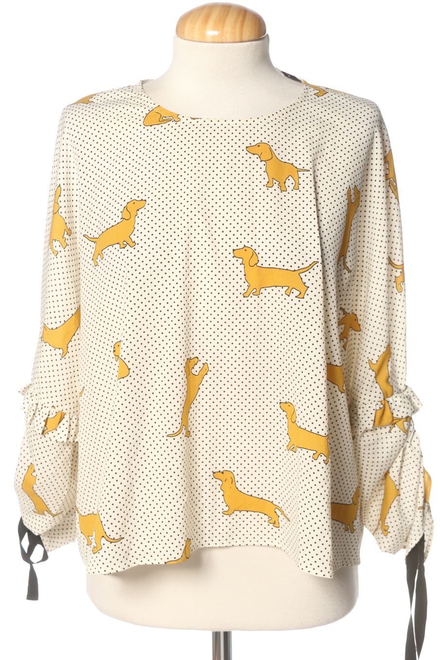 Blouse à manches courtes Zara de la taille L, de couleur imprimés