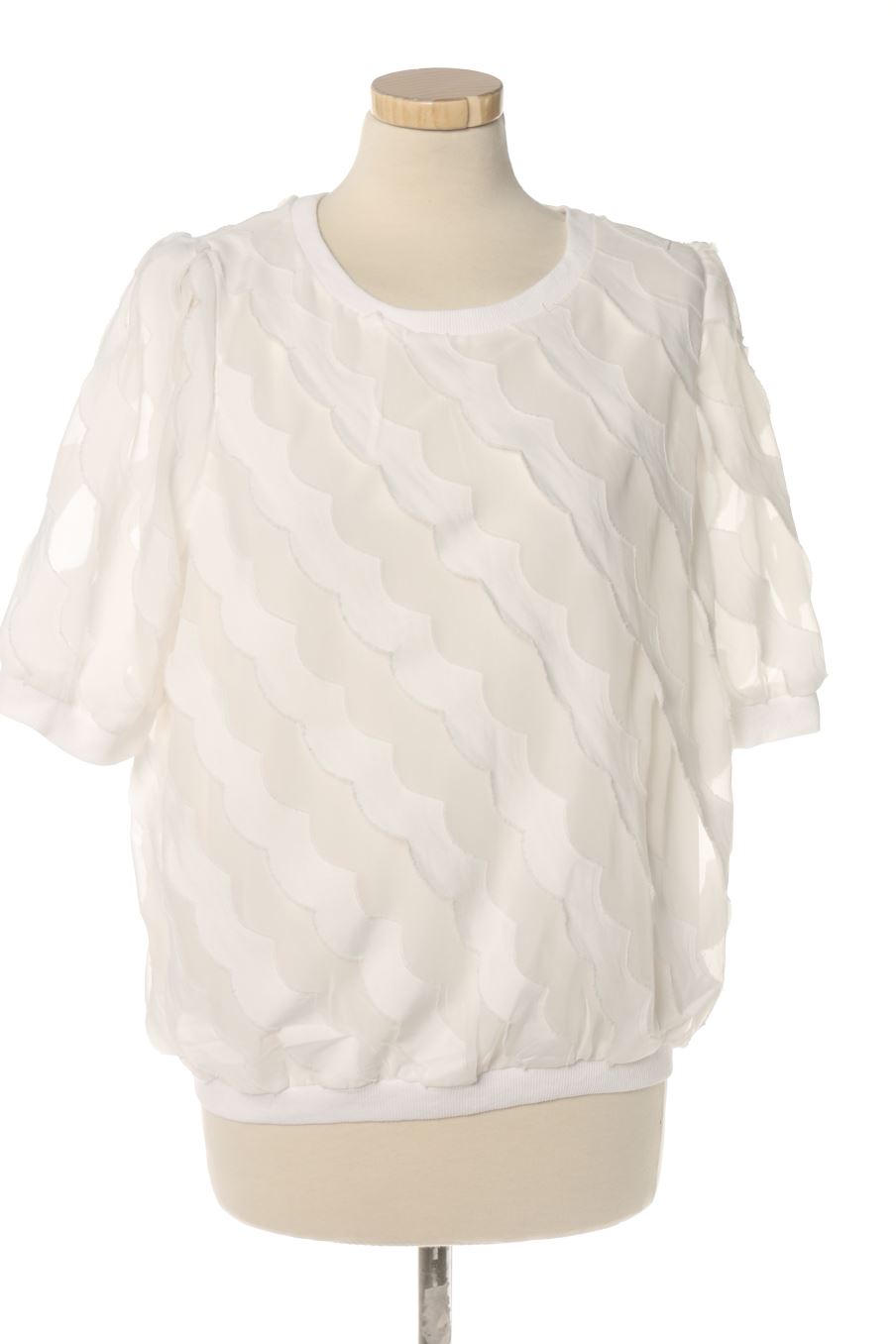 Blouse à manches courtes Molly Bracken de la taille M, de couleur blanc