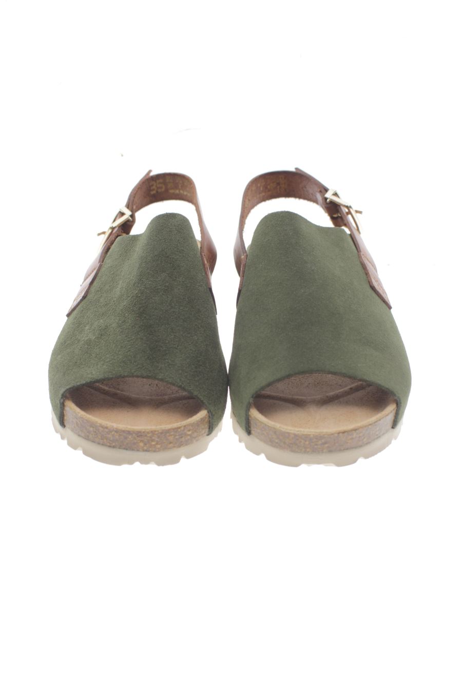 Sandalias planas de Yokono de la talla 35, de color verde de