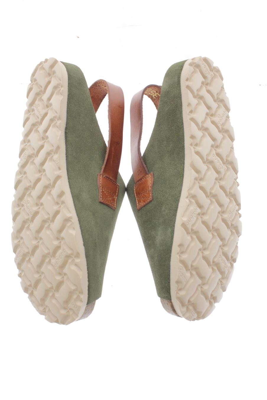 Sandalias planas de Yokono de la talla 35, de color verde de