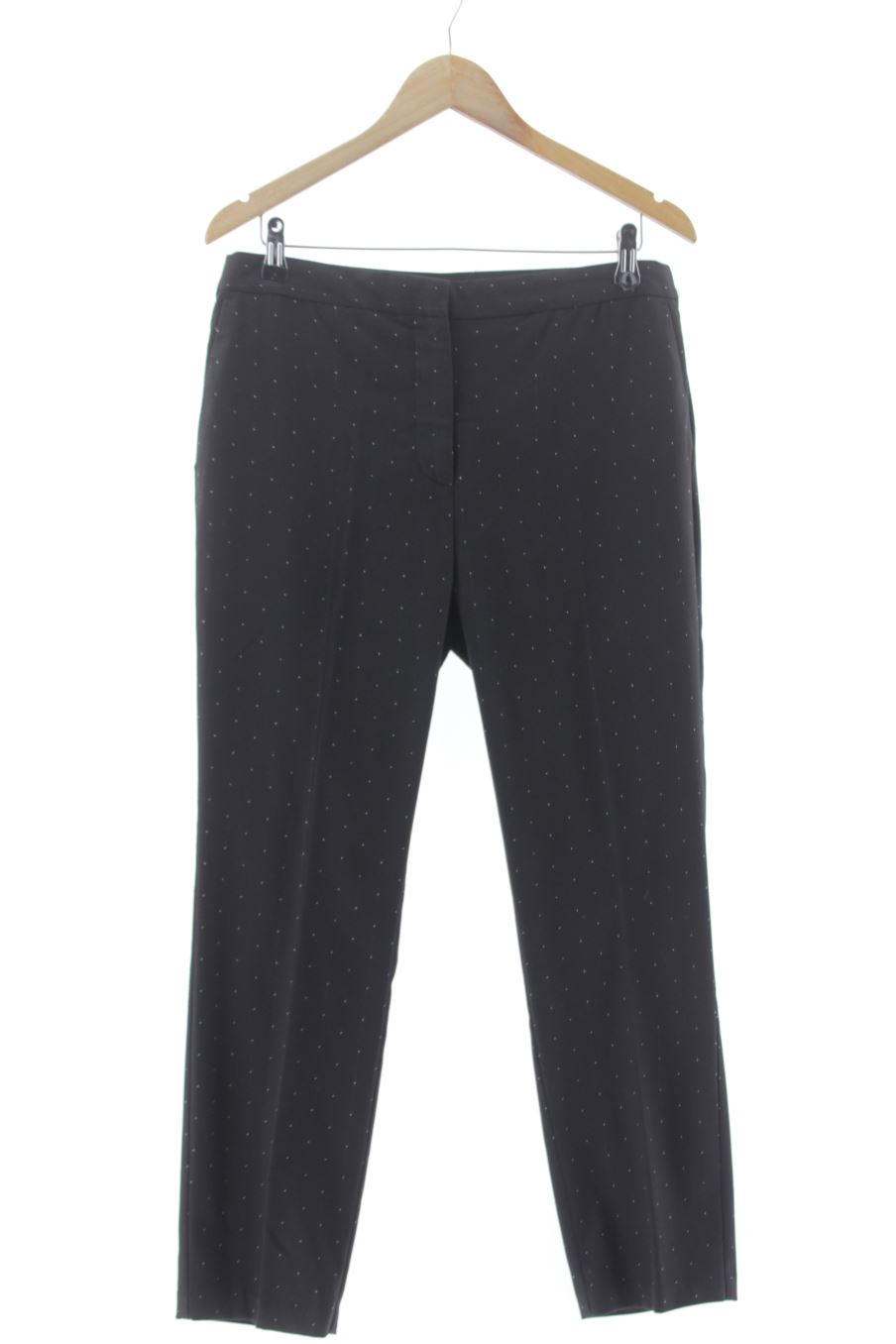 Pantalon Capri Zara Gris à Carreaux Avec Poches Volantées - Taille L - Neuf Avec étiquettes
