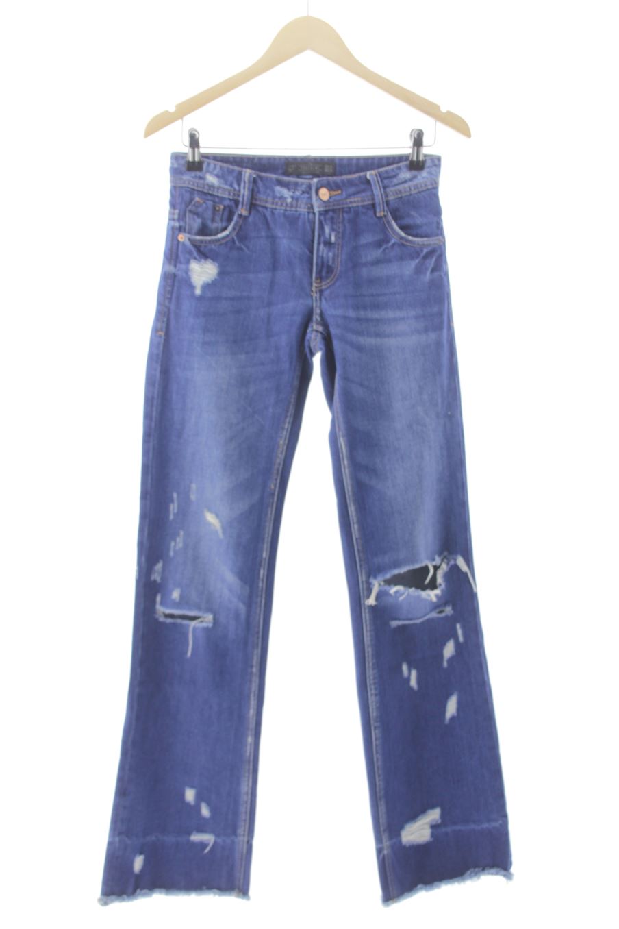 Jeans Zara de la taille 34, de couleur bleu de denim