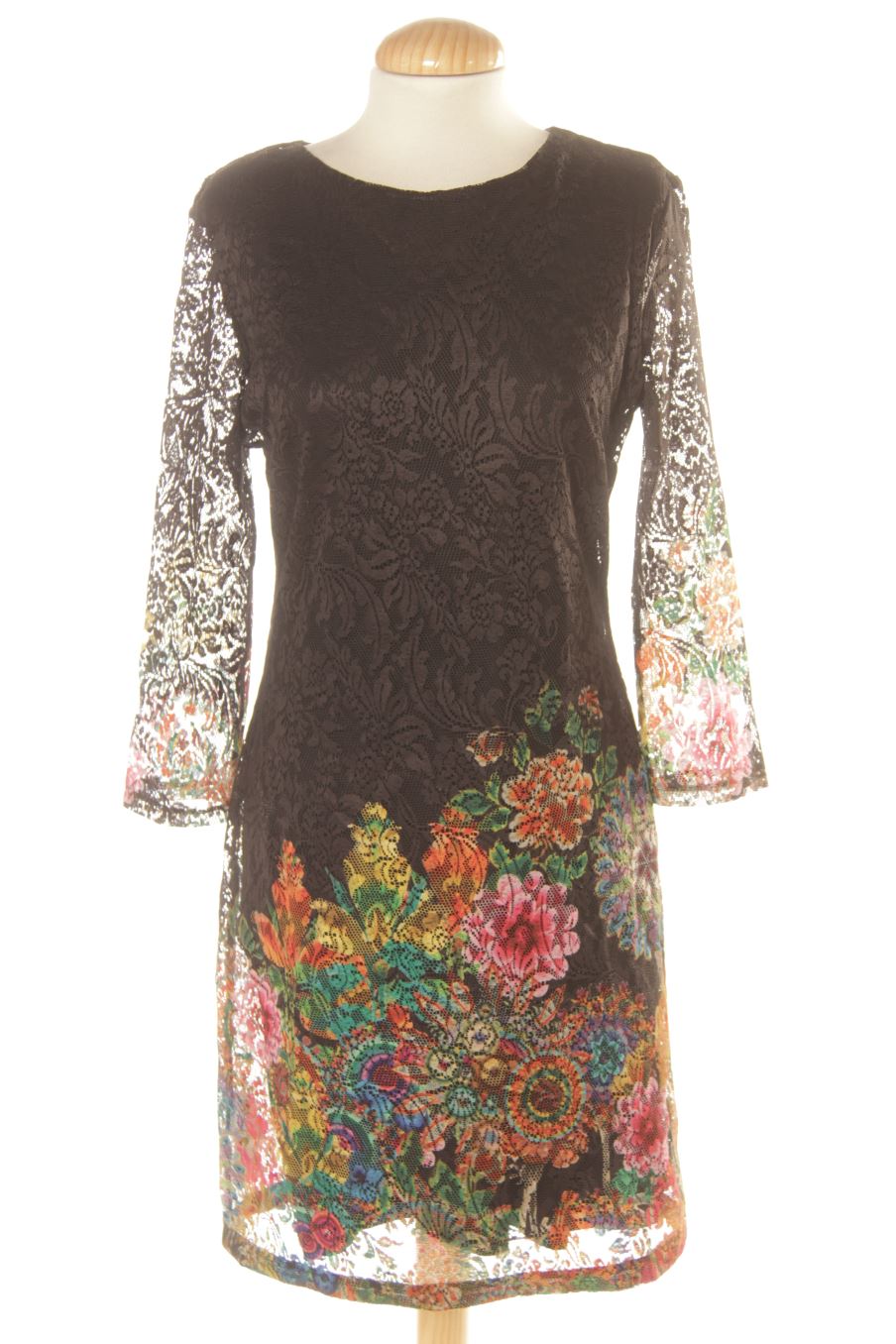 Robe casual Desigual de la taille 38, de couleur fleurs