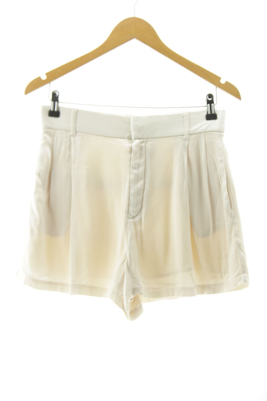 Pantalón corto de Zara de la talla S, de color blanco