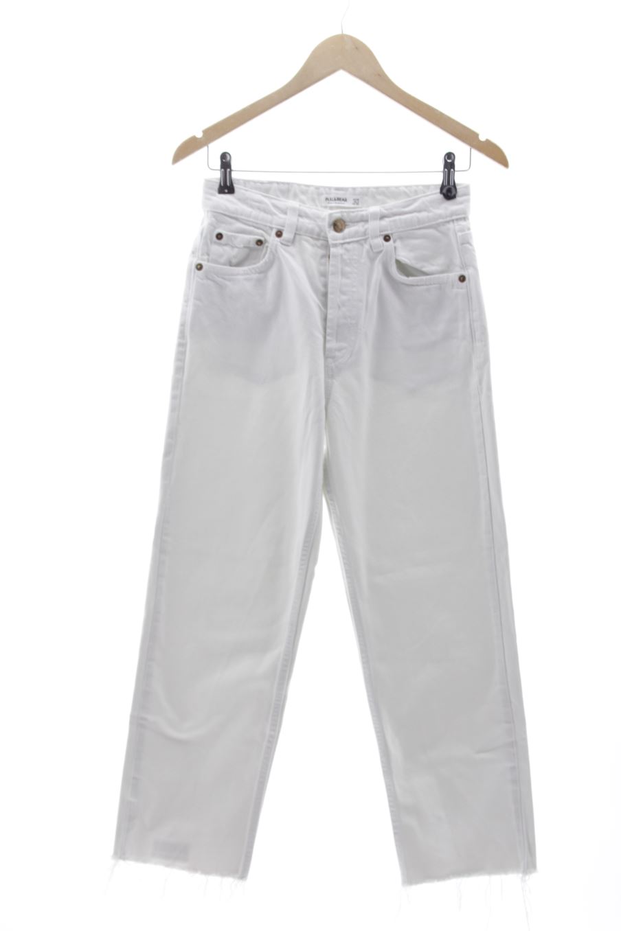 Vaquero de Pull & Bear de la talla 36, de color blanco de ropa vaquera