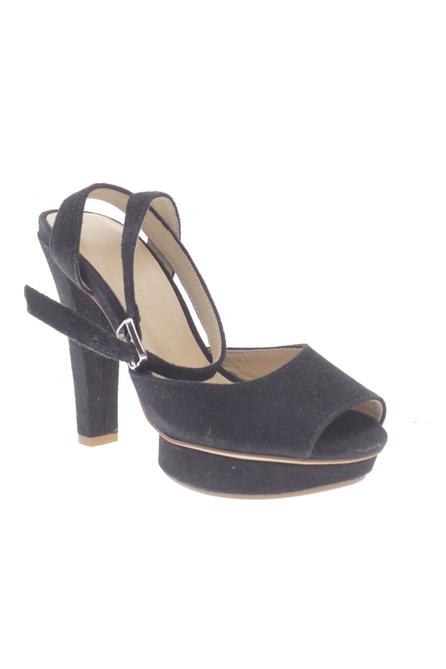 Sandalias tacon de BIMBA Y LOLA de la talla 36, de color negro de