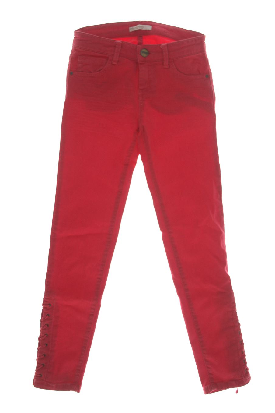 Jeans Stradivarius de la taille 34, de couleur rose de denim