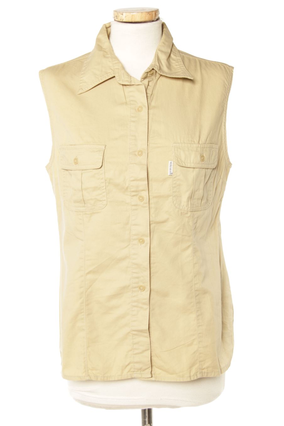 Camisa sin mangas de Vero moda de la talla M, de color beige