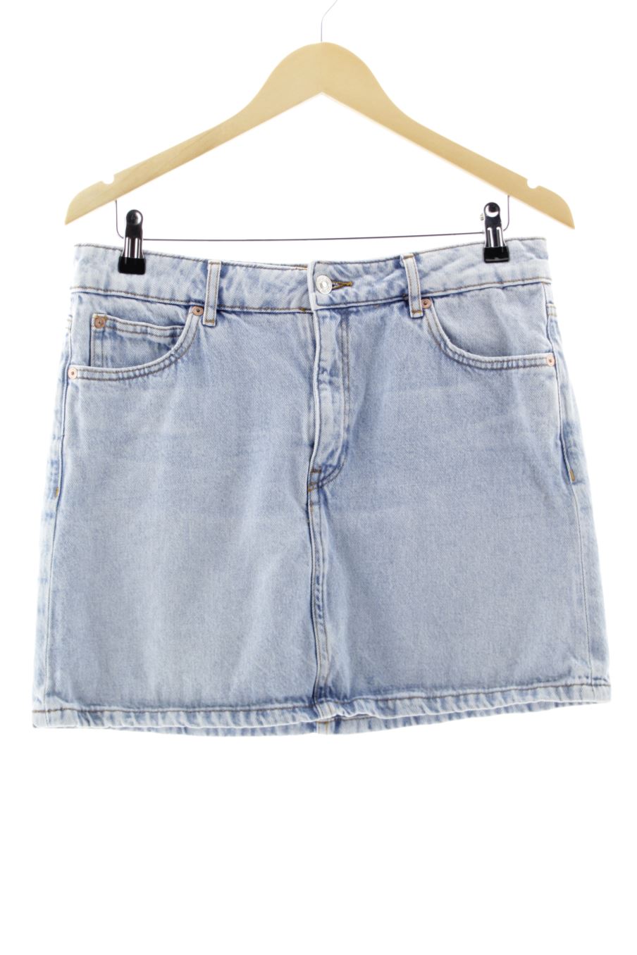 Faldas de Mango de la talla M, de color azul de ropa vaquera