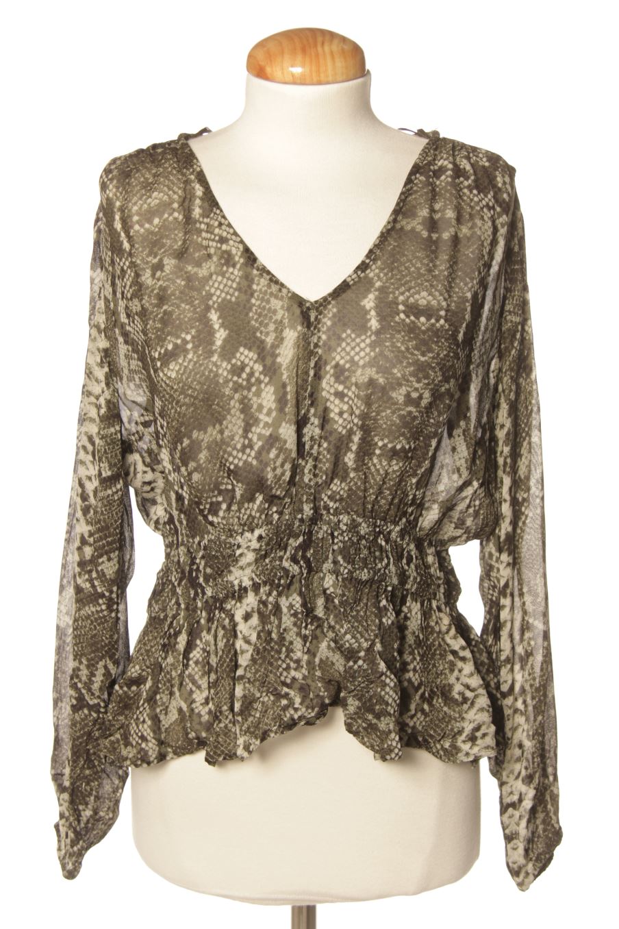 Blouse à manches longues H&M de la taille 36, de couleur animal print
