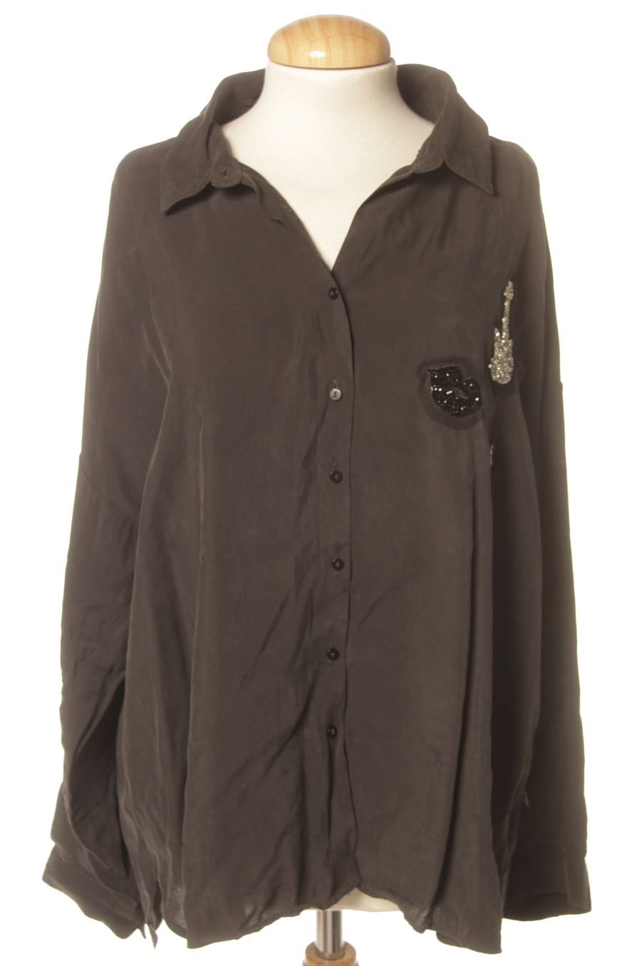 Chemise Zara de la taille XL, de couleur noir