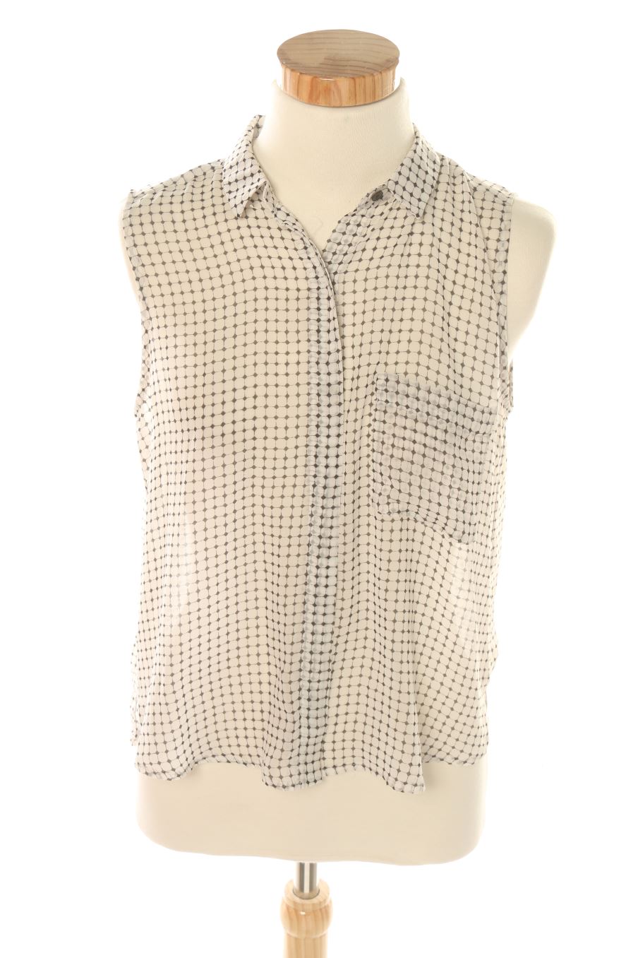 Camisa sin mangas de Mango de la talla S, de color cuadros