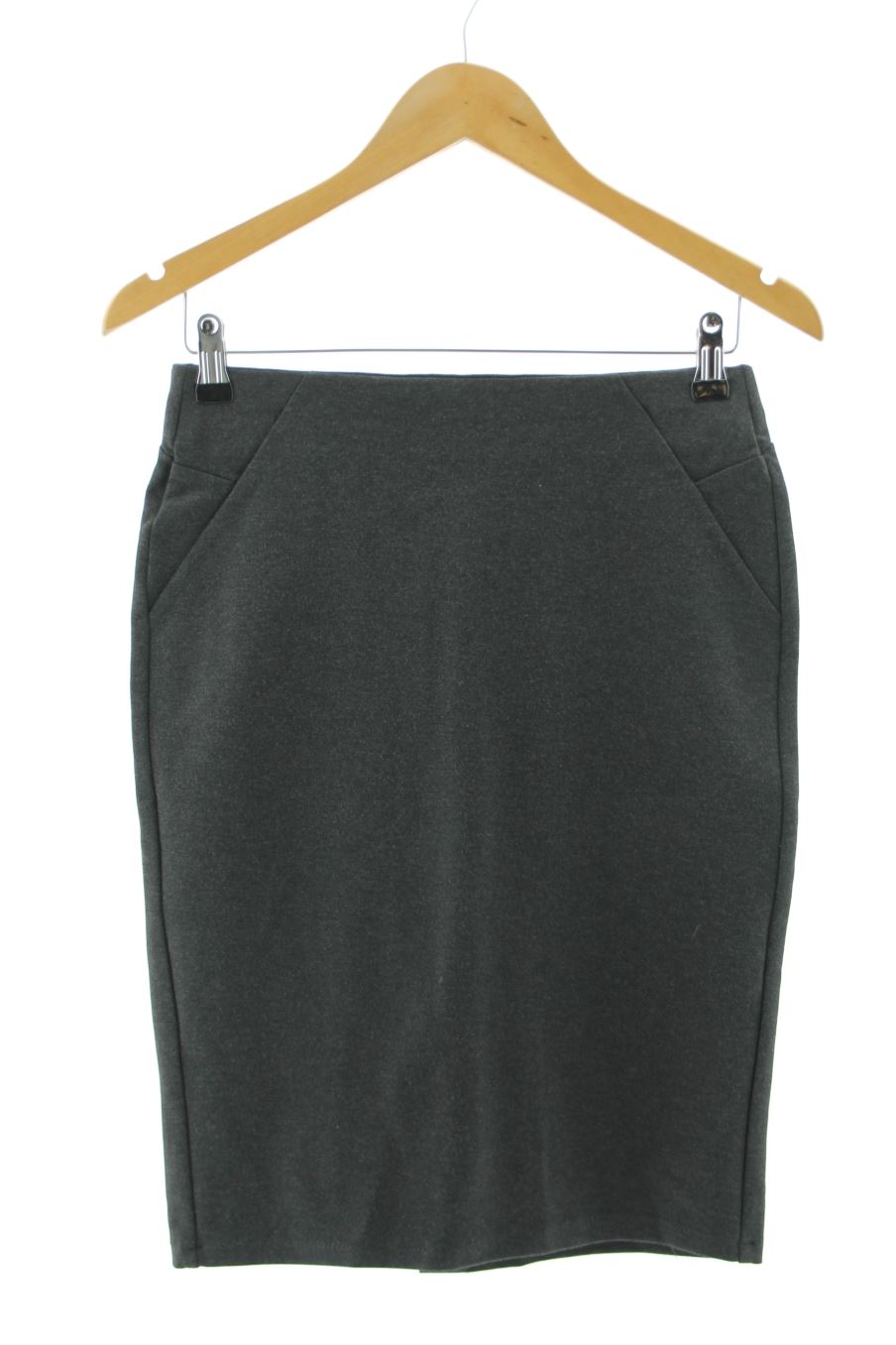 Falda de Promod de la talla 36, de color gris