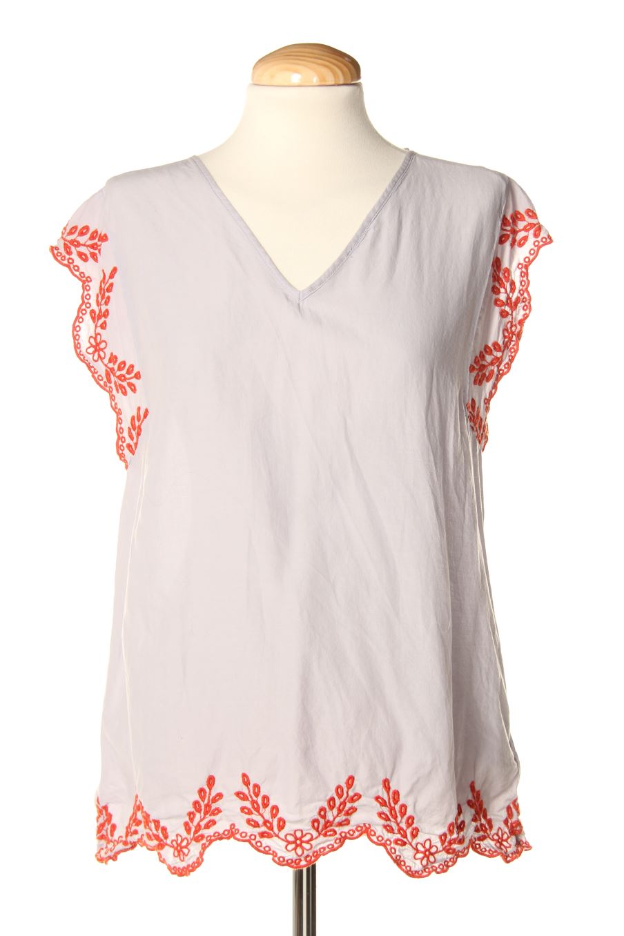Blouse à manches courtes Camaieu de la taille 36, de couleur bleu