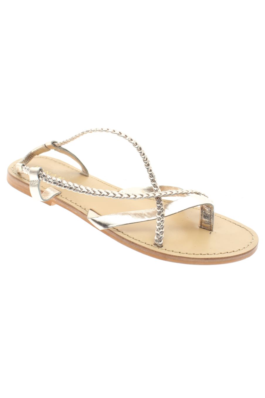 Sandalias planas de JONAK de la talla 40, de color dorado de