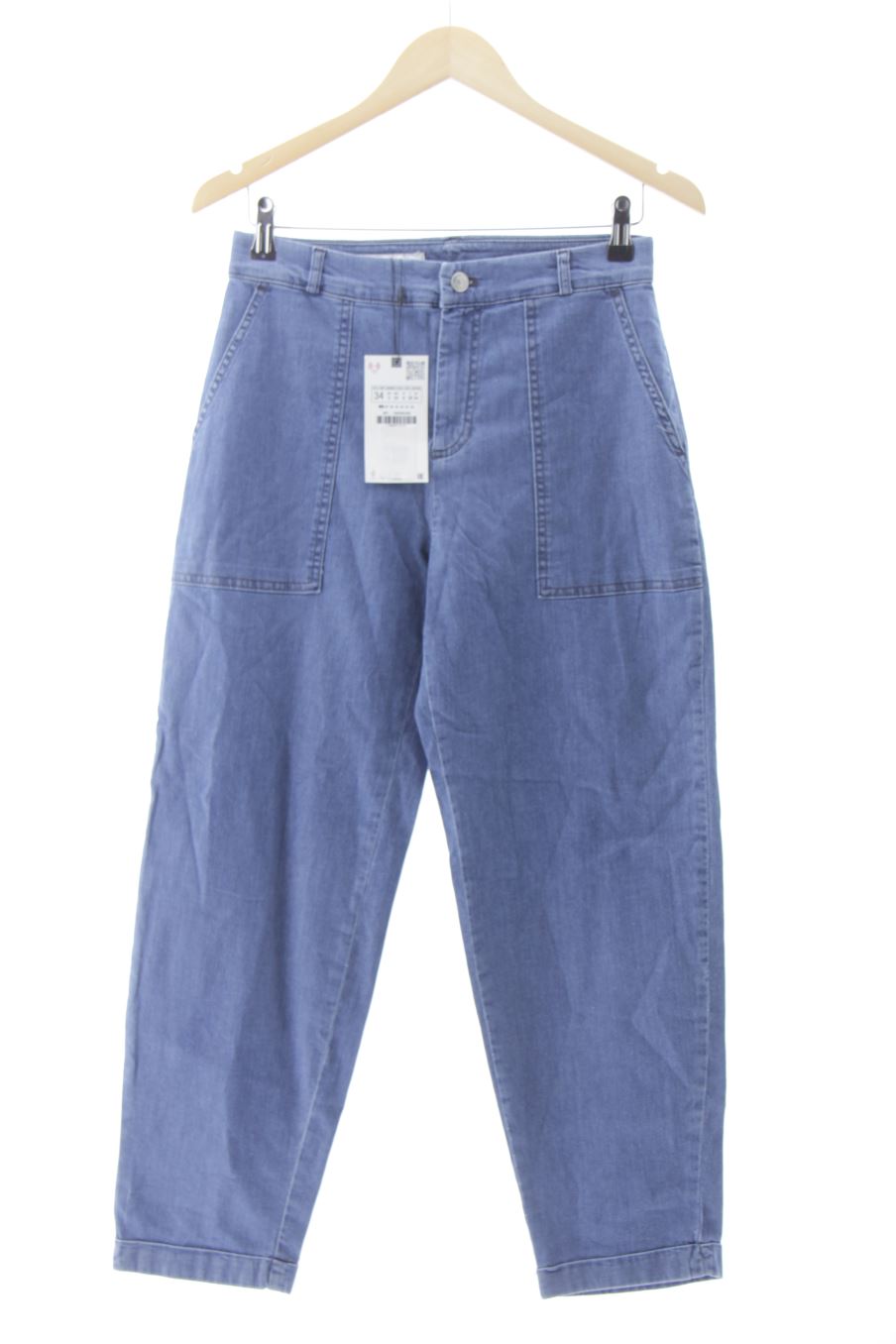 Jeans Zara de la taille 34, de couleur bleu de denim