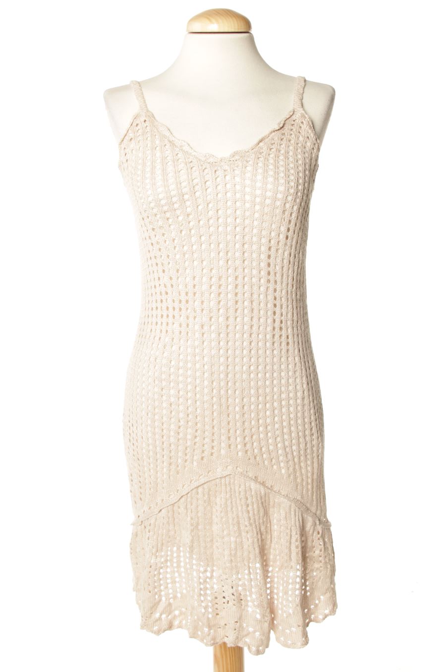 Robe casual Stradivarius de la taille S, de couleur beige