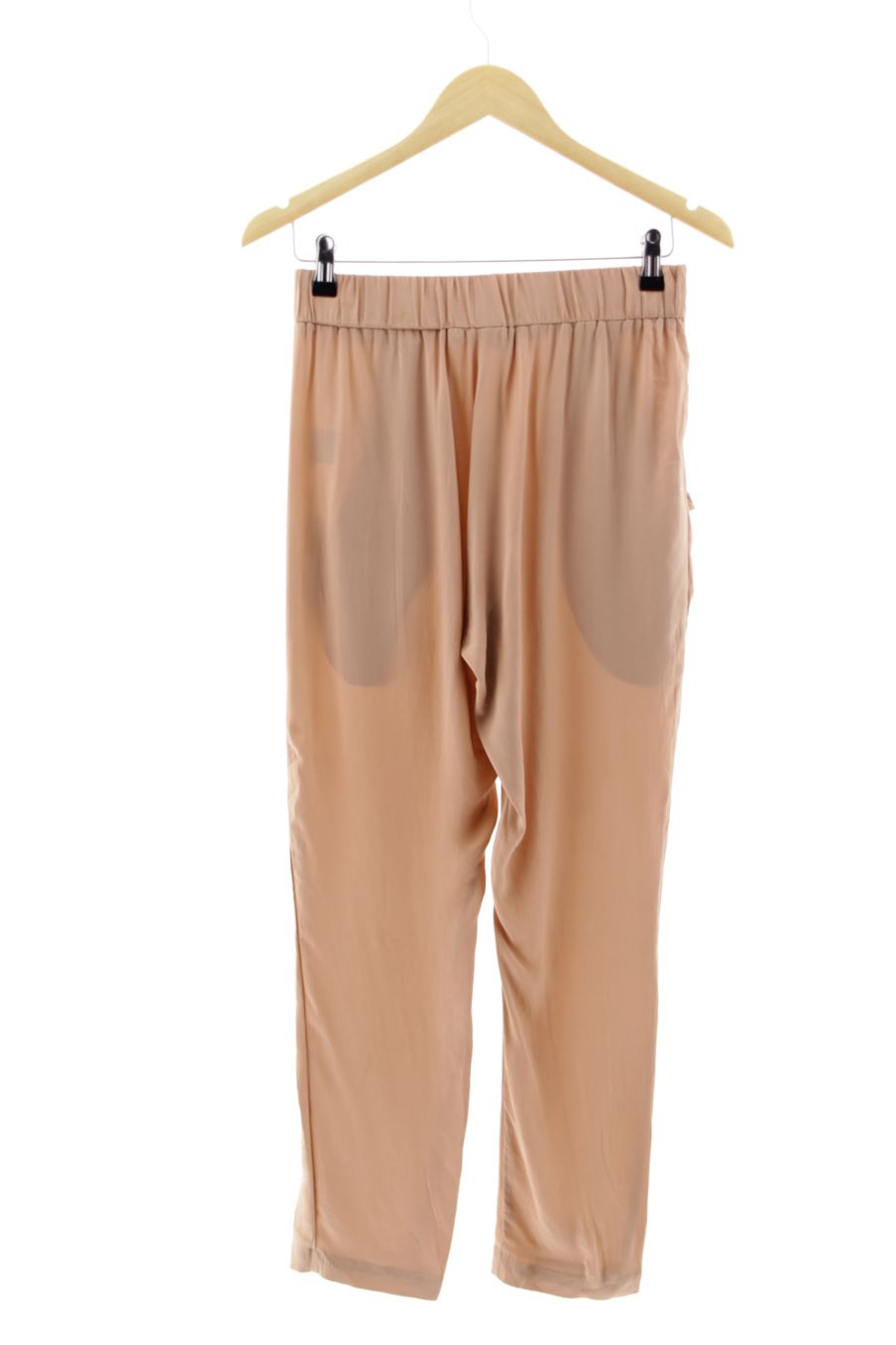 Pantalón Casual de Toupy de la talla M, de color rosa de seda