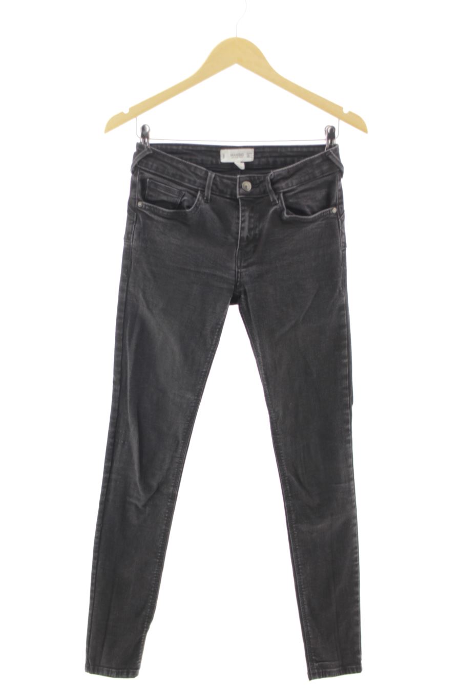 Vaquero de Mango de la talla 36, de color negro de ropa vaquera