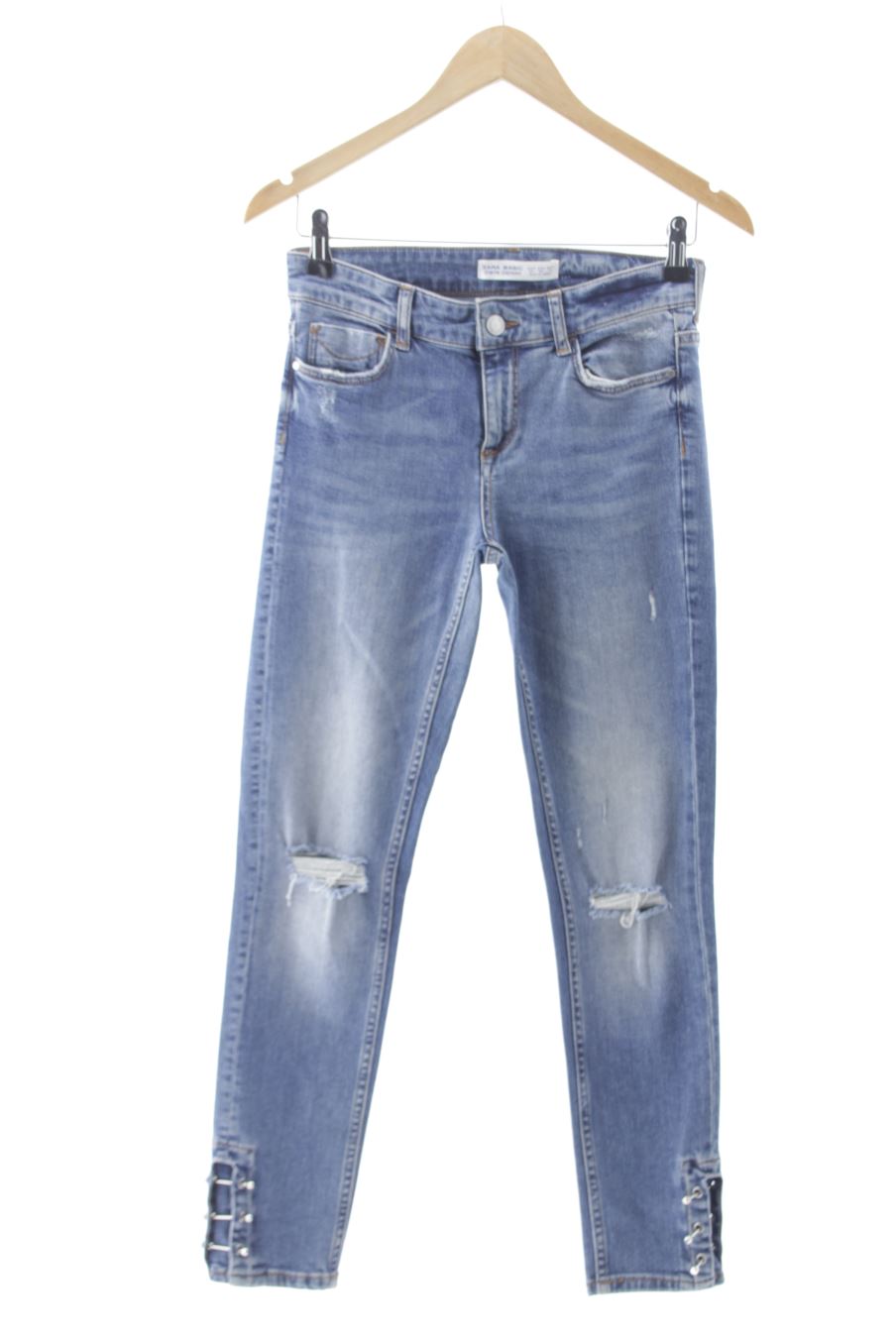Jeans von Zara Größe 34, Farbe Blau, aus Jeanskleidung für