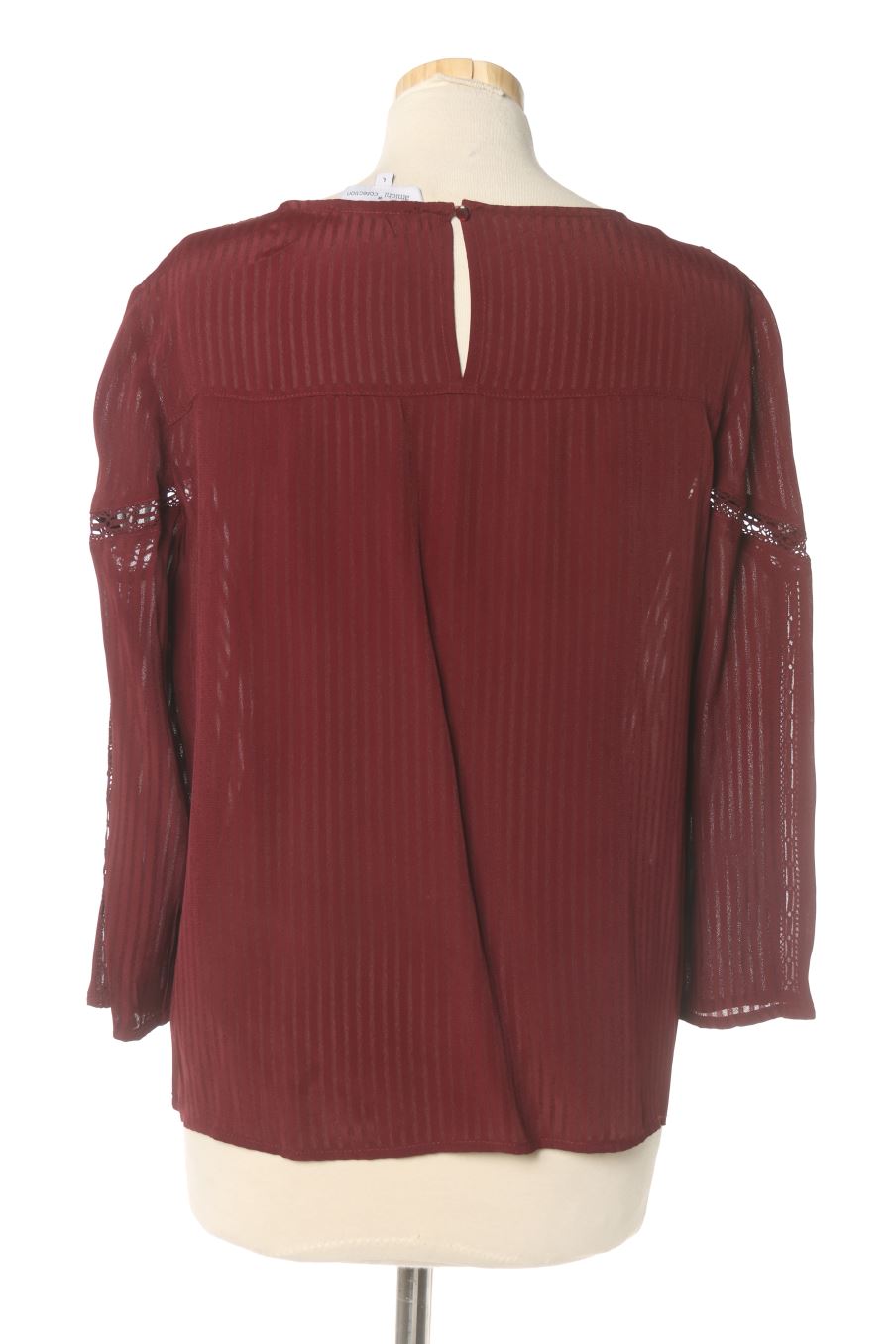 Blouse à manches longues Amichi de la taille L, de couleur bordeaux