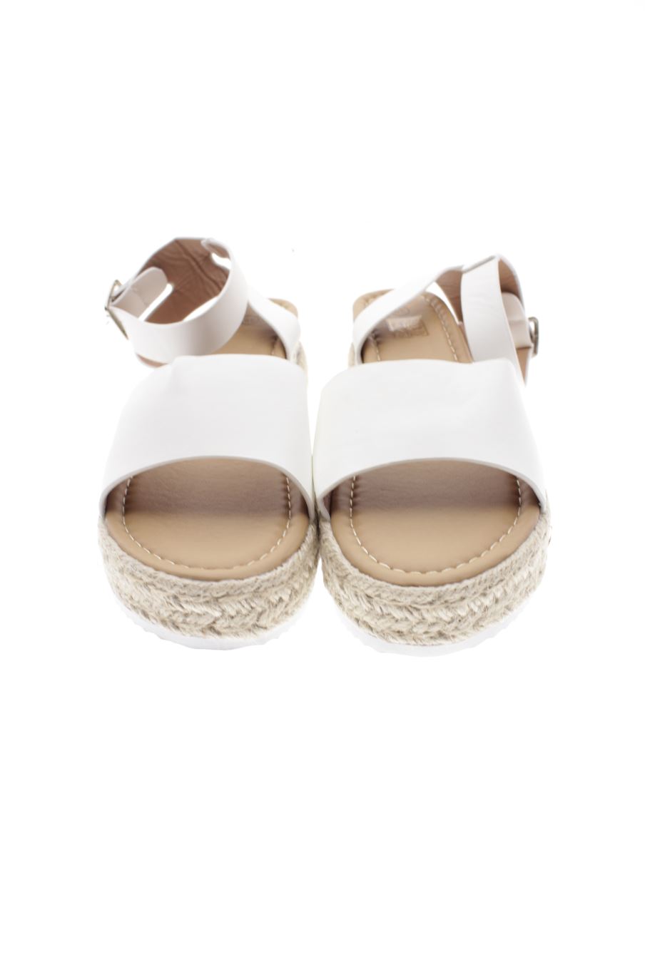 Sandalias planas de PERCENTIL de la talla 39, de color blanco de